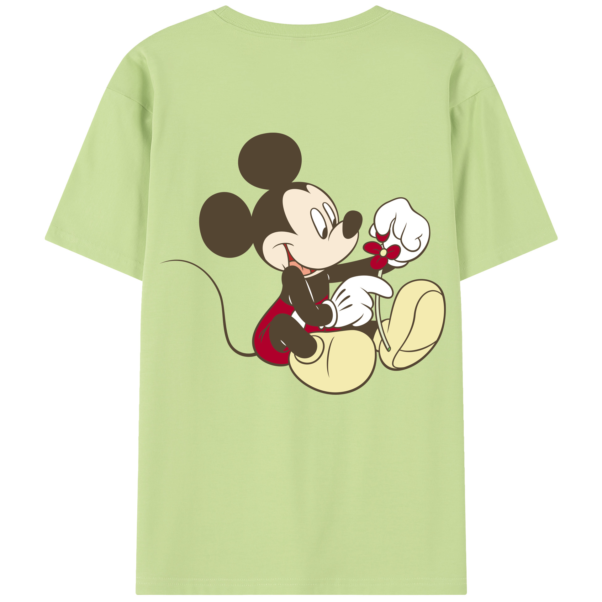 （画像用） ミッキーマウス Mickey Mouse 綿100％半袖Tシャツ（背面プリント）